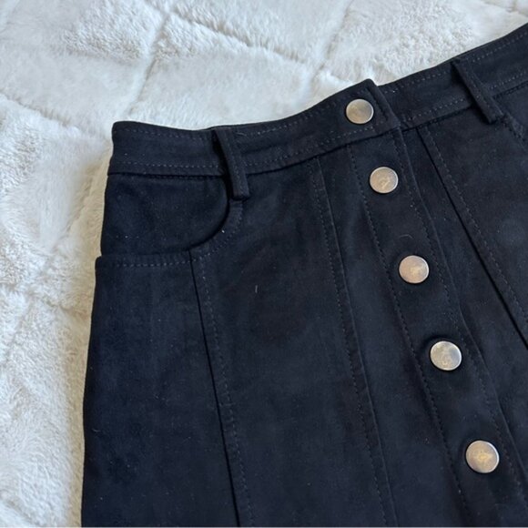 Zara TRF Collection | Black Front Button up skirt | Size Small - Picture 5 of 11